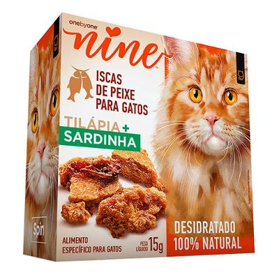 Petisco Spin Pet Nine Natural para Gatos Sabor Tilápia e Sardinha - 15g