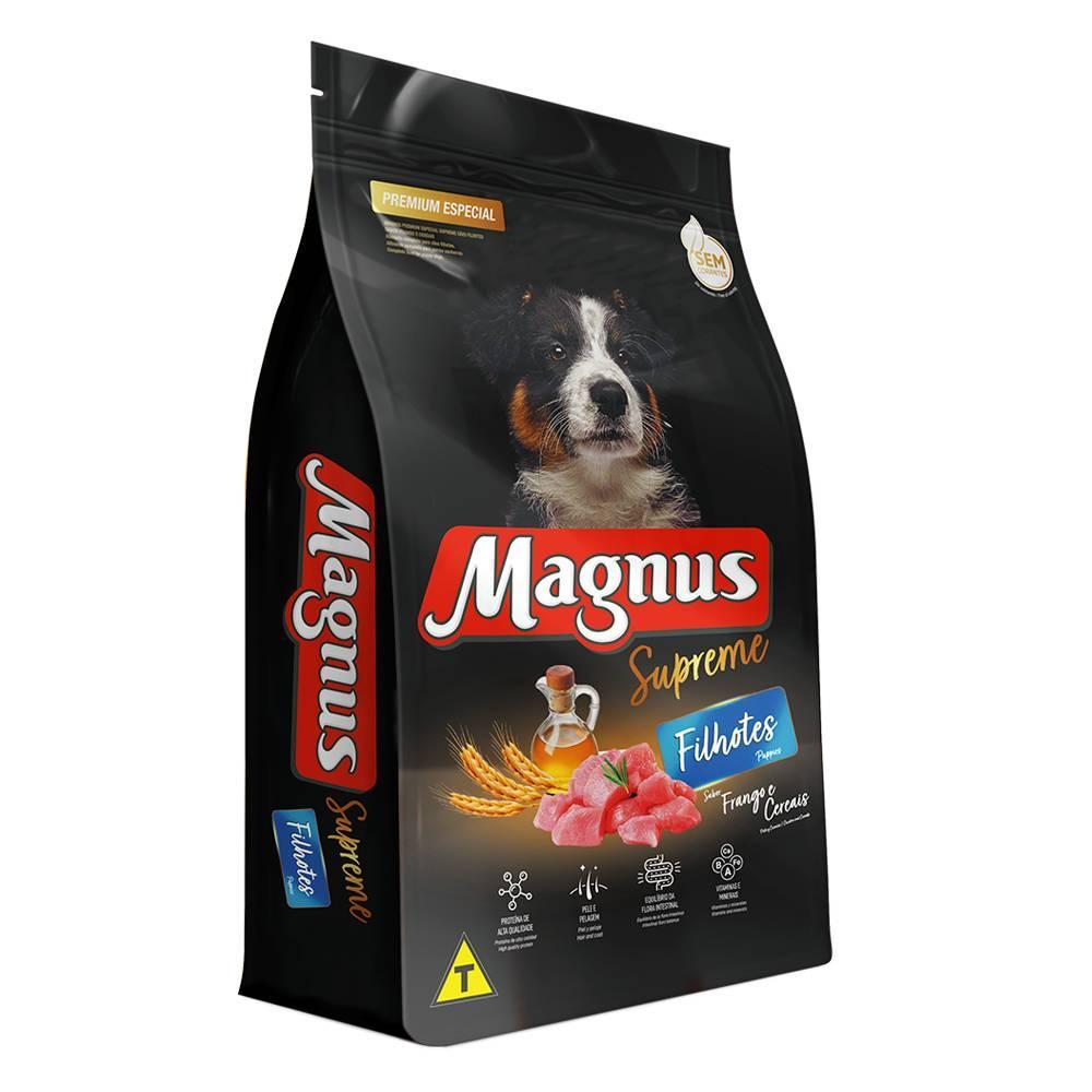 Ração Seca Magnus Supreme Frango e Cereais para Cães Filhotes - 10,1 Kg - 1