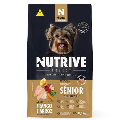 Ração Seca Nutrive Select Frango e Arroz para Cães Sênior Porte Pequeno - 10,1 Kg