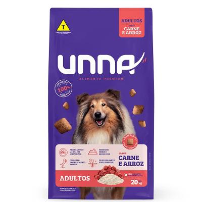 Ração Seca Unna Carne e Arroz para Cães Adultos - 20 Kg