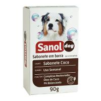 Sabonete Sanol Dog Coco para Cães e Gatos - 90 g - 1