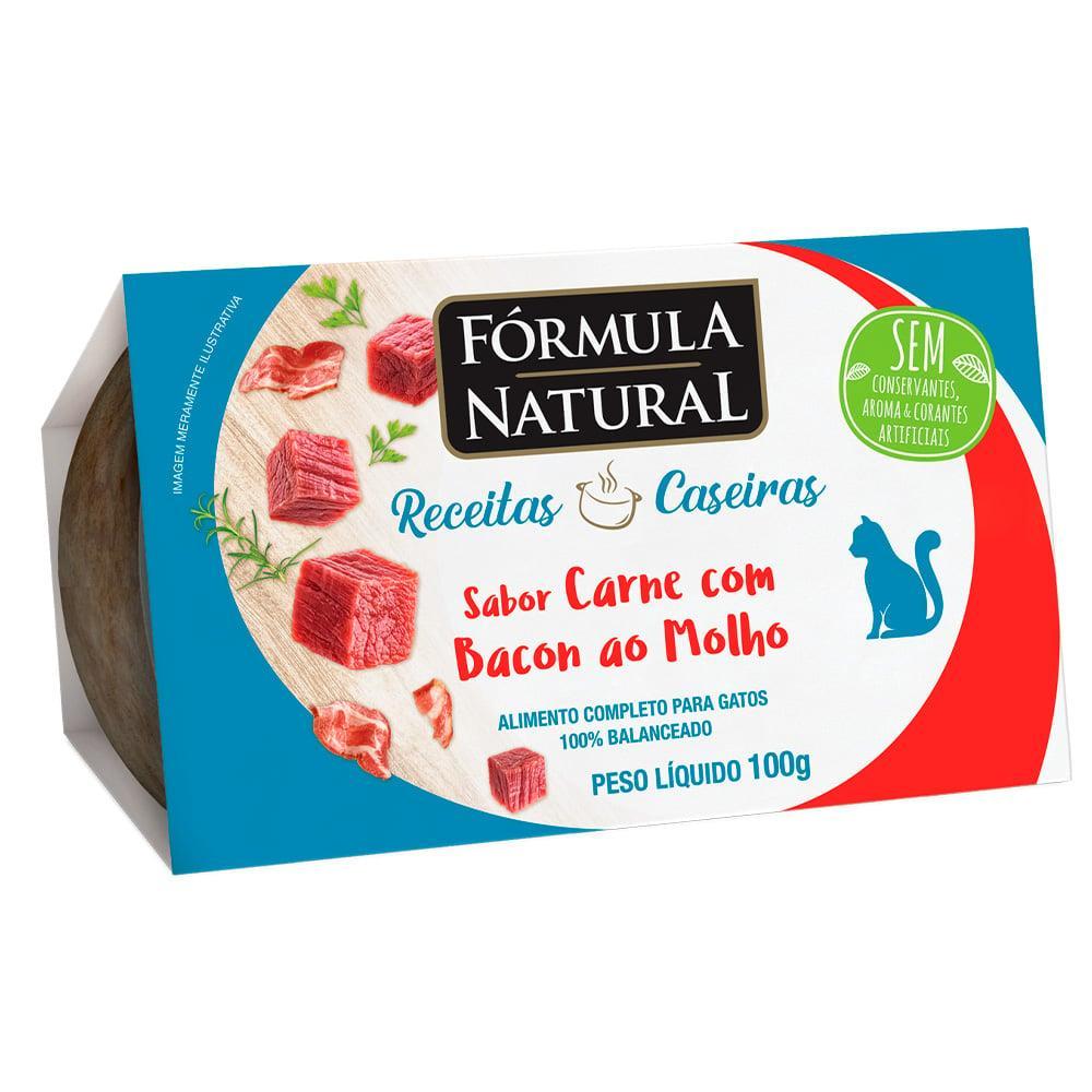 Ração Úmida Fórmula Natural Receitas Caseiras Carne com Bacon ao Molho para Gatos - 100 g - 1