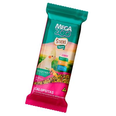 Sticks Natural Megazoo Sabor Vegetais para Calopsita - 120 g