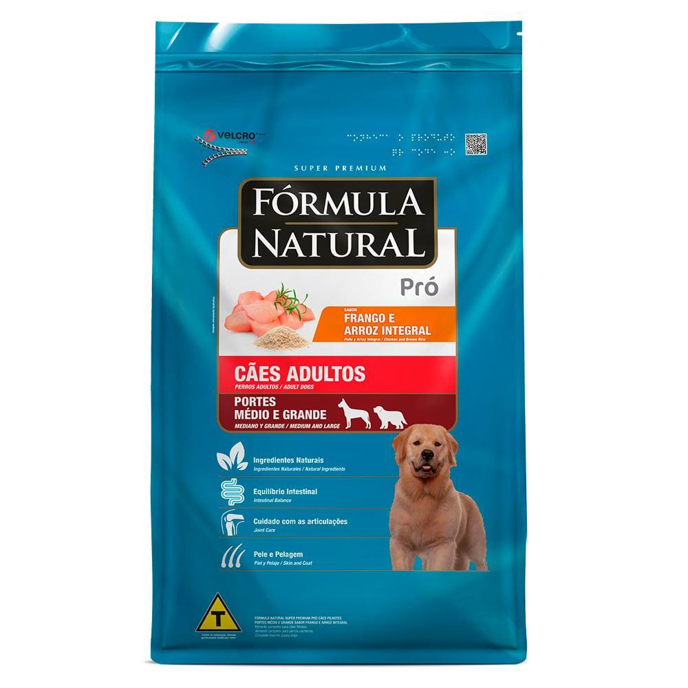 Ração Seca Fórmula Natural Pró Frango e Arroz Integral para Cães Adultos de porte Médio e Grande - 2