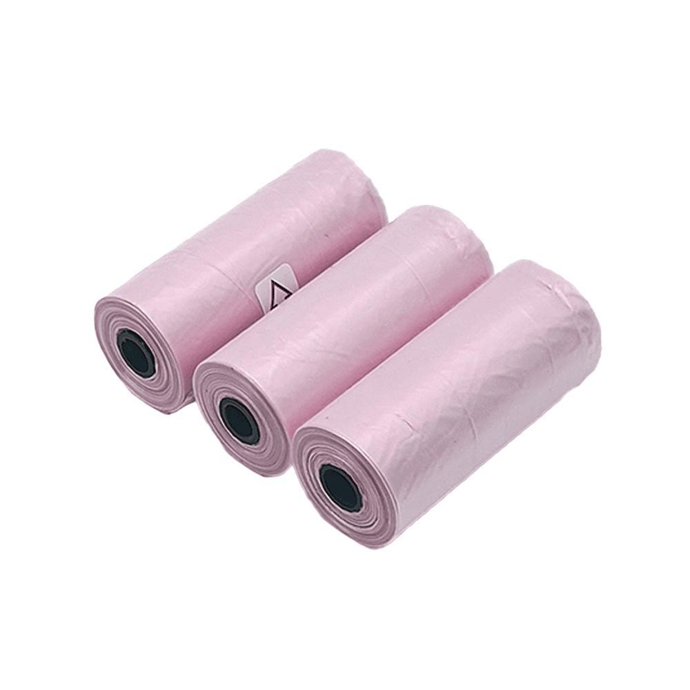Refil Cata Caca Kroco Rosa Biodegradável - 3 Rolos - 1