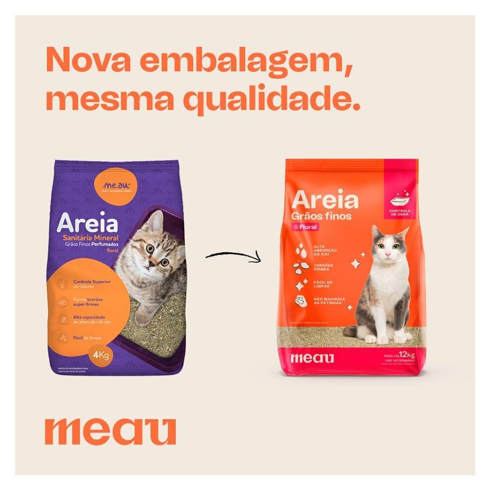 Areia Sanitária Meau Grãos Finos Perfume Floral para Gatos - 12 Kg - 2