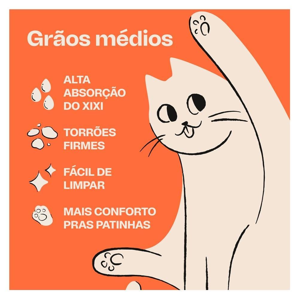 Areia Sanitária Meau Grãos Finos Perfume Floral para Gatos - 12 Kg - 4