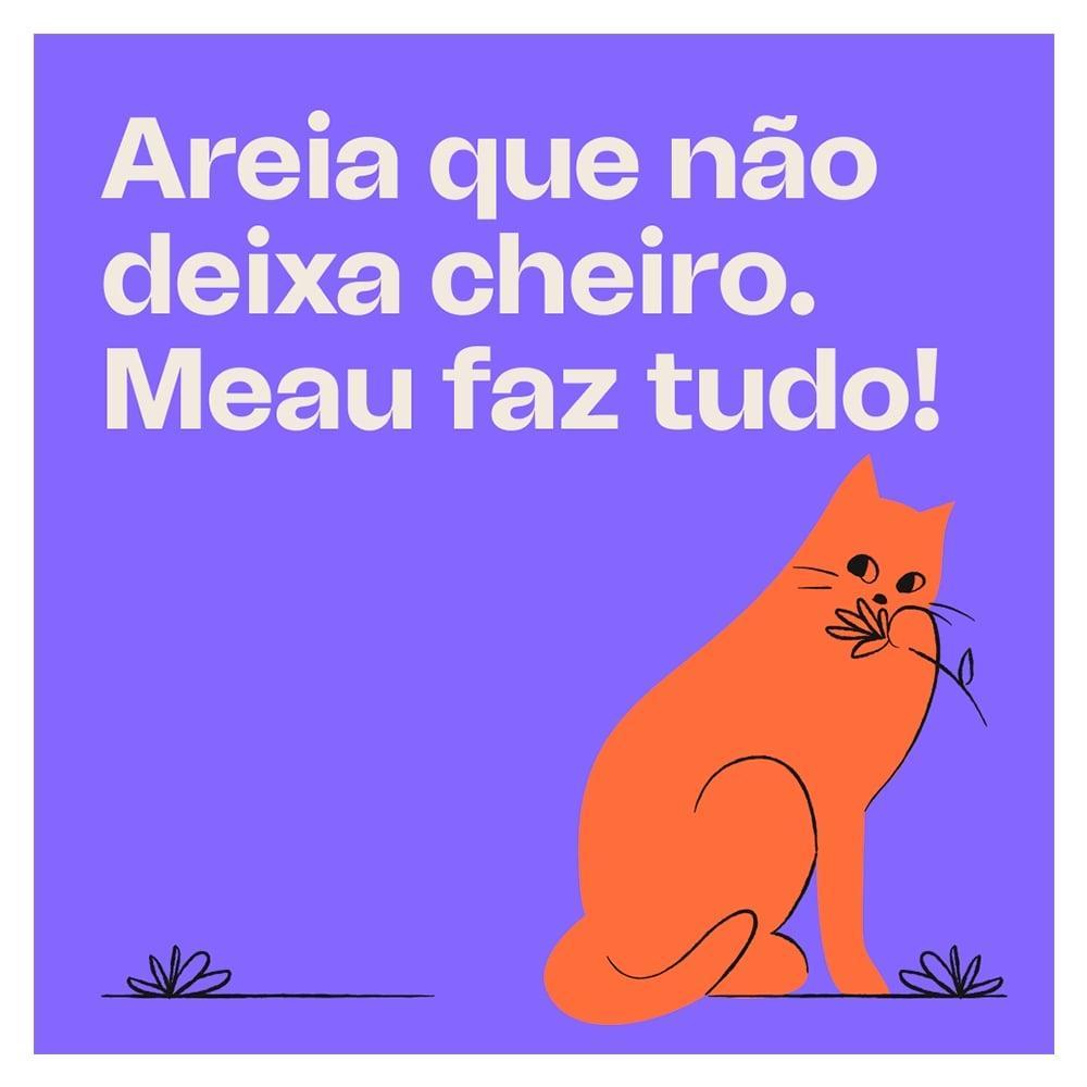 Areia Sanitária Meau Grãos Finos Perfume Floral para Gatos - 12 Kg - 5