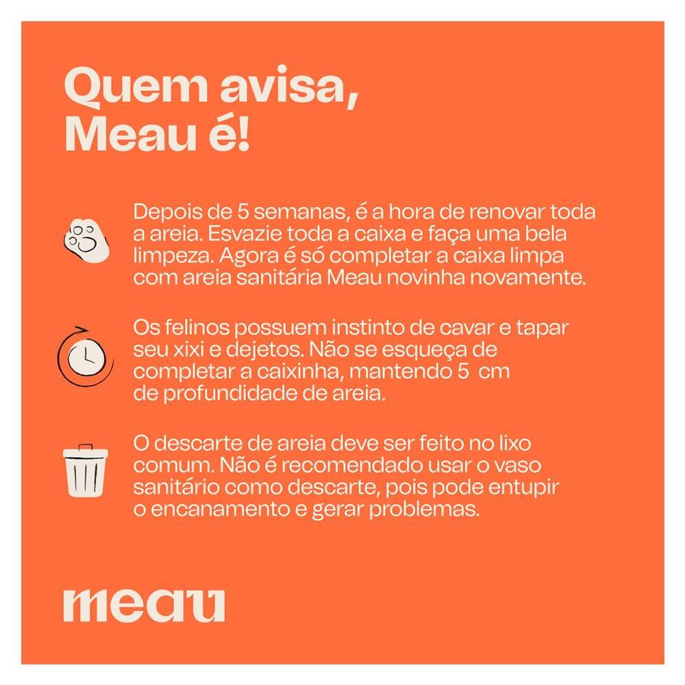 Areia Sanitária Meau Grãos Finos Perfume Floral para Gatos - 12 Kg - 6