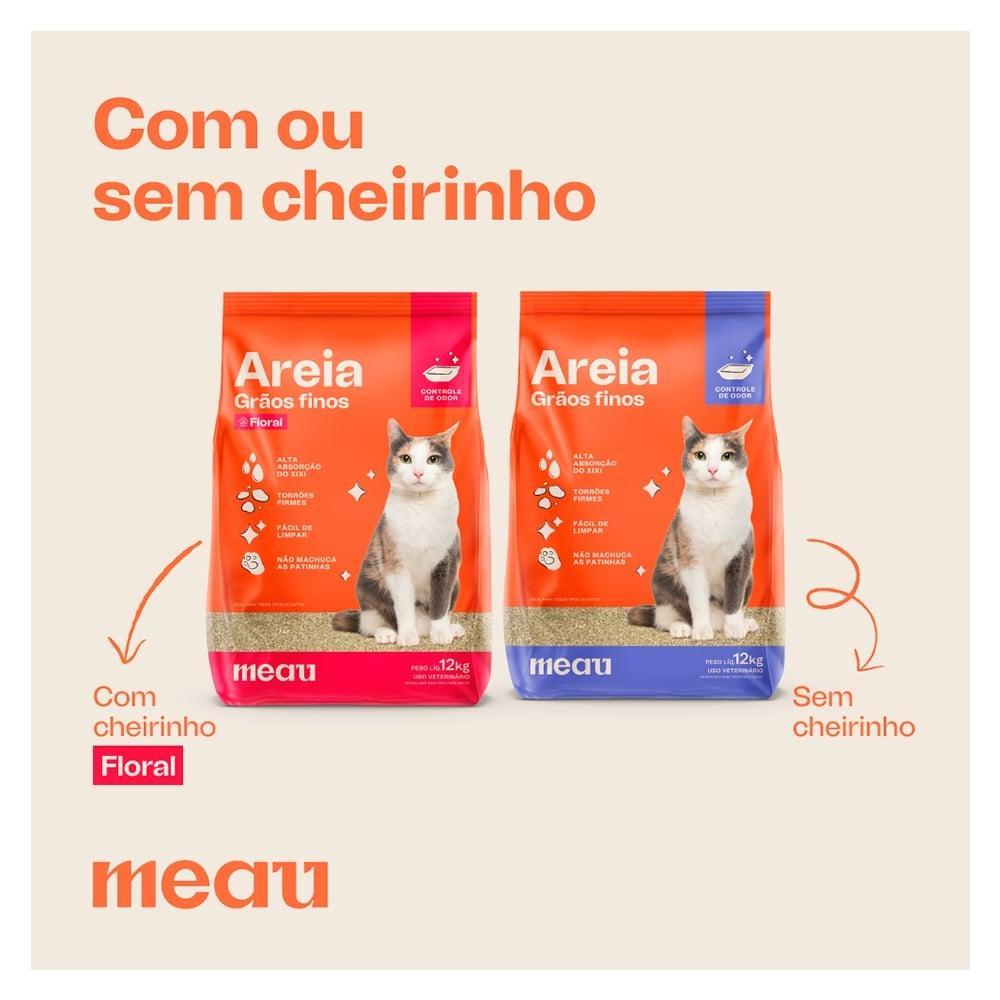 Areia Sanitária Meau Grãos Finos Perfume Floral para Gatos - 12 Kg - 8