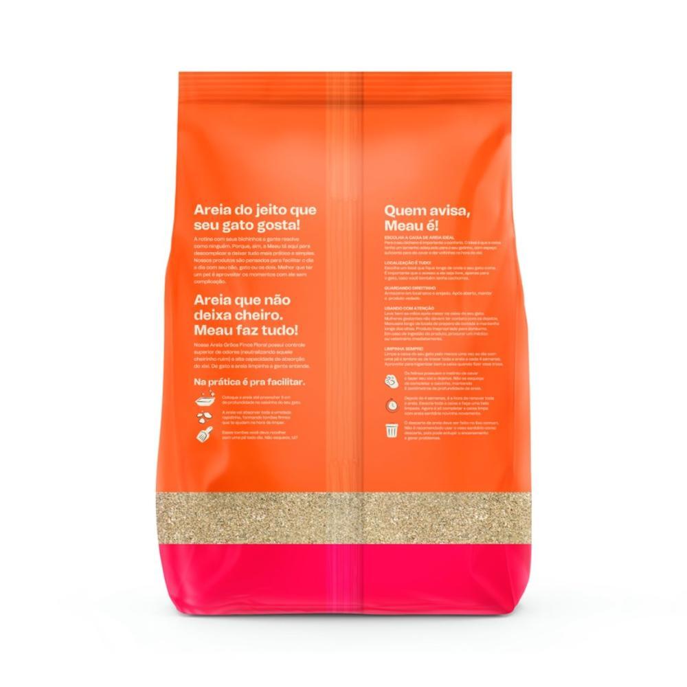 Areia Sanitária Meau Grãos Finos Perfume Floral para Gatos - 12 Kg - 9