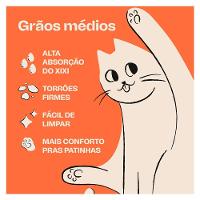 Areia Sanitária Meau Grãos Finos Perfume Floral para Gatos - 12 Kg
