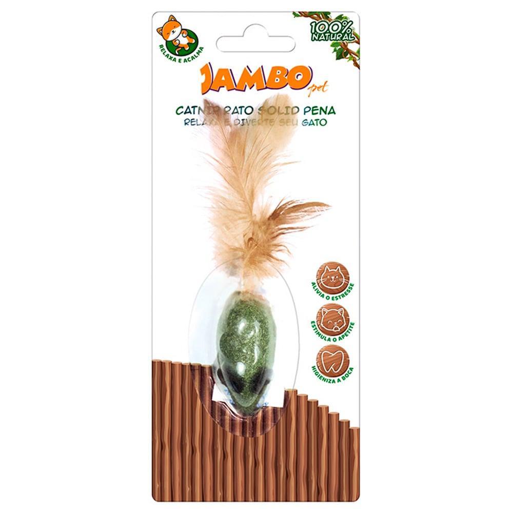 Brinquedo Ratinho de Catnip com Pena para Gatos - Tam. Único - 2