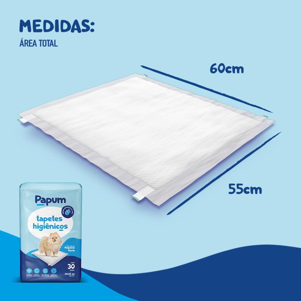 Tapete Higiênico Papum 60x55cm para Cães de Pequeno Porte - 60 Unidades (2 Pacotes) - 9
