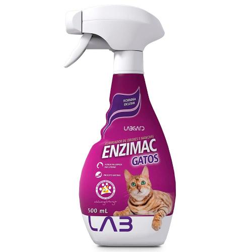 Eliminador de Odores e Manchas Labgard Enzimac Spray para Gatos - 500 mL