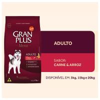 Ração GranPlus Menu Carne e Arroz para Cães Adultos - 15 Kg - 3
