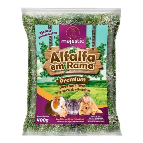 Alfafa em Rama Majestic Pet para Roedores - 400 g