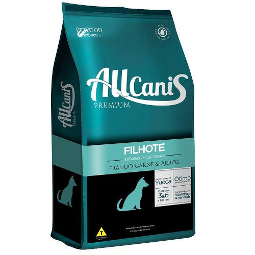 Ração Allcanis Premium Especial Filhote/ Femêa em Lactação Frango, Carne e Arroz - 3 Kg