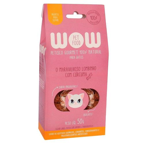 Petisco WOW Pet Food Super Premium para Gatos Sabor Lombinho com Cúrcuma - 50g