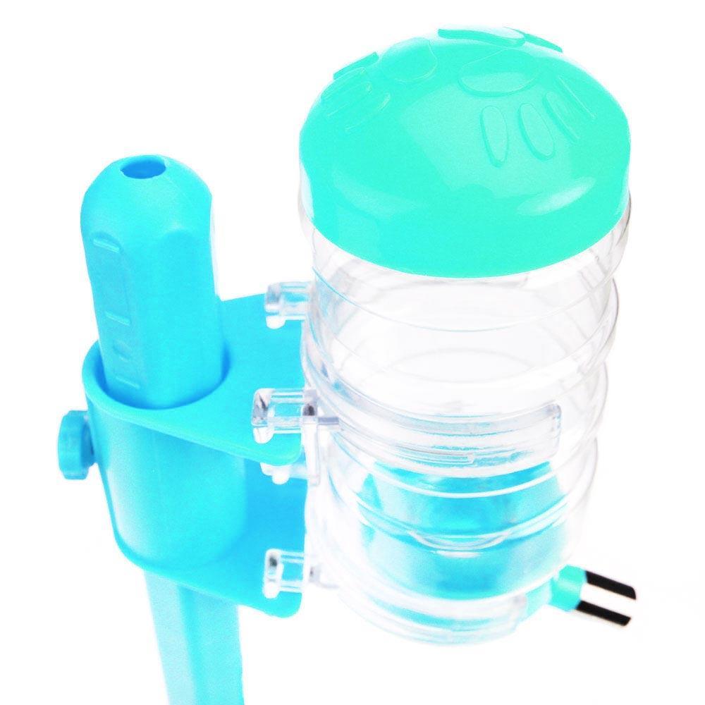 Bebedouro Chalesco com Suporte e Comedouro Azul - Tam. Único - 3