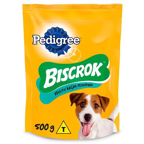 Biscoito Pedigree Biscrok para Cães Adultos Porte Pequeno Sabor Leite - 500g