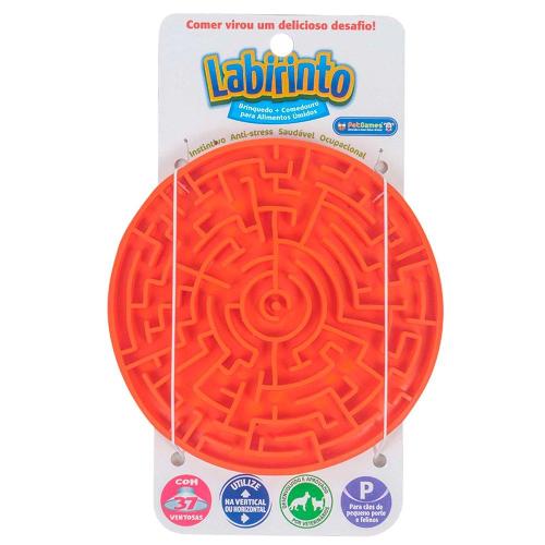 Comedouro Interativo Labirinto Laranja - Tam. M