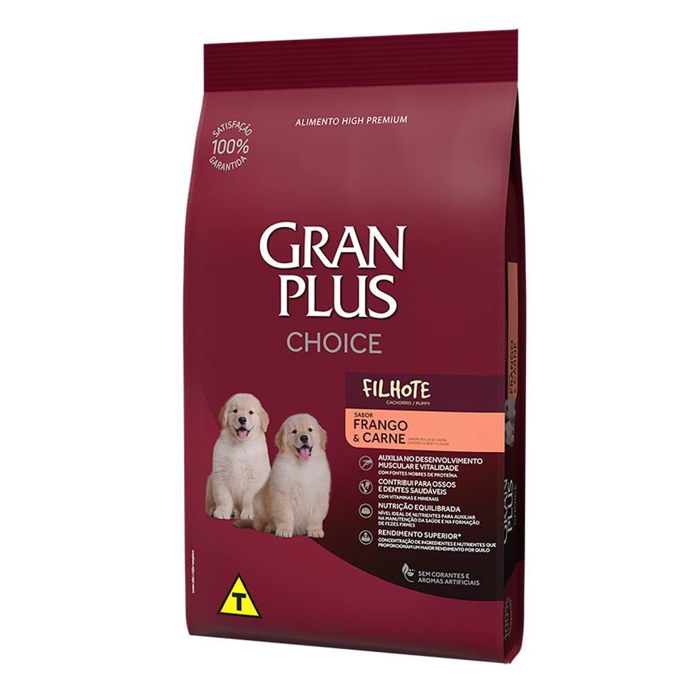 Ração GranPlus Choice Frango e Carne para Cães Filhotes - 10,1 Kg - 1