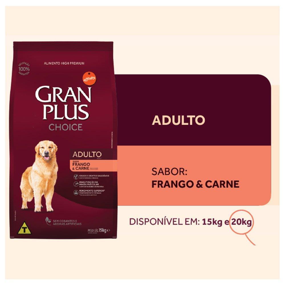 Ração GranPlus Choice Frango e Carne Cães Adultos - 20 Kg - 2