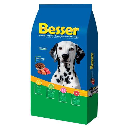 Ração Seca Besser Natural Premium para Cães Adultos - 25 Kg