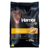Ração Seca Hambi Premium Especial Frango e Arroz para Cães Adultos Raças Grandes - 20 Kg - 1