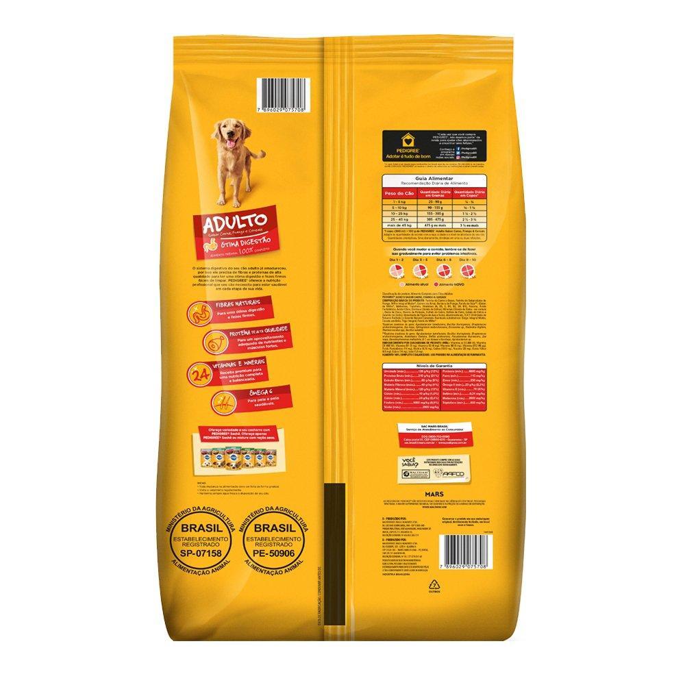 Ração Seca Pedigree Carne, Frango e Cereais para Cães Adultos Raças Médias e Grandes - 20 Kg - 5