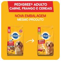 Ração Seca Pedigree Carne, Frango e Cereais para Cães Adultos Raças Médias e Grandes - 20 Kg