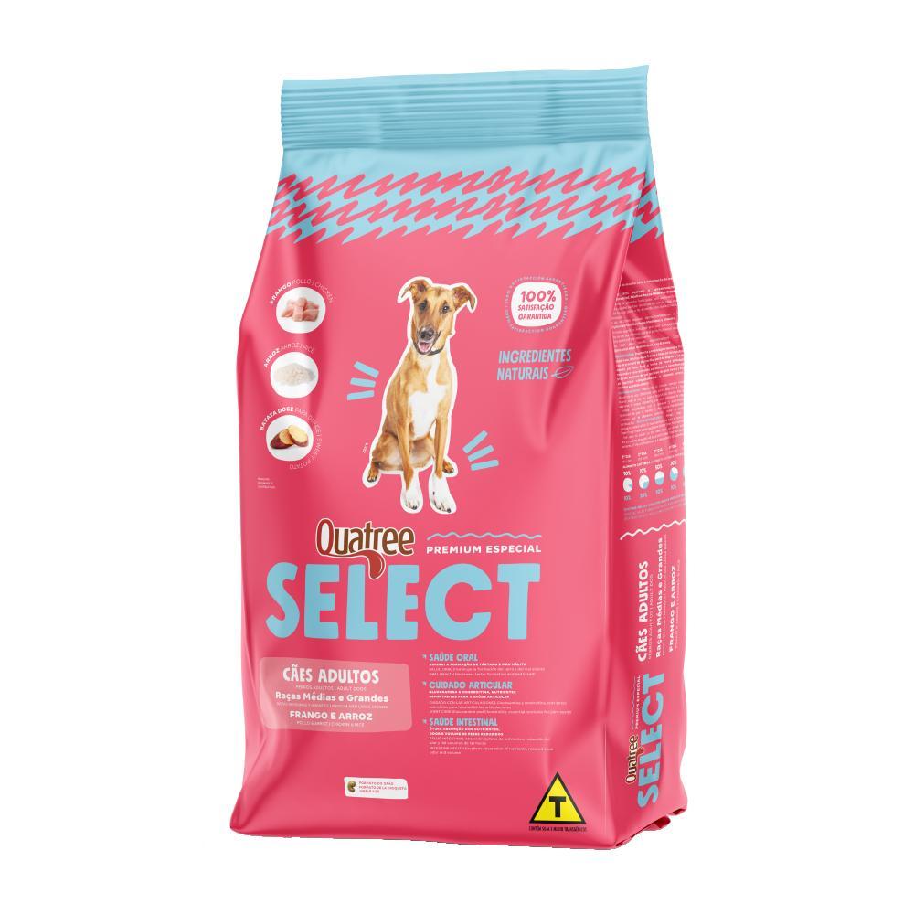 Ração Seca Quatree Select Frango e Arroz Cães Adultos Raças Médias e Grandes - 20 Kg - 1