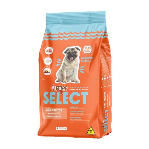 Ração Seca Quatree Select Frango e Arroz Cães Adultos Raças Pequenas - 10,1 Kg