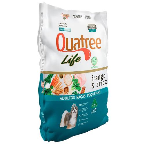 Ração Seca Quatree Life Frango e Arroz Cães Adultos Raças Pequenas - 3 Kg