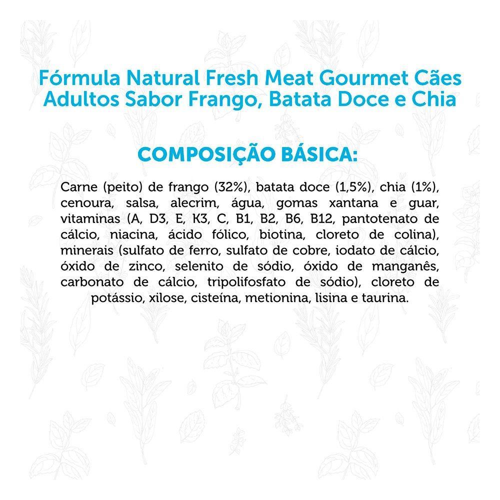 Ração Úmida Fórmula Natural Fresh Meat Gourmet Frango, Batata Doce e Chia para Cães Adultos - 70 g - 3