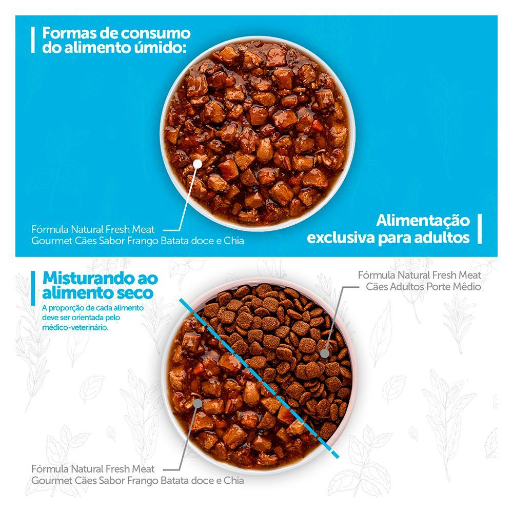 Ração Úmida Fórmula Natural Fresh Meat Gourmet Frango, Batata Doce e Chia para Cães Adultos - 70 g - 4