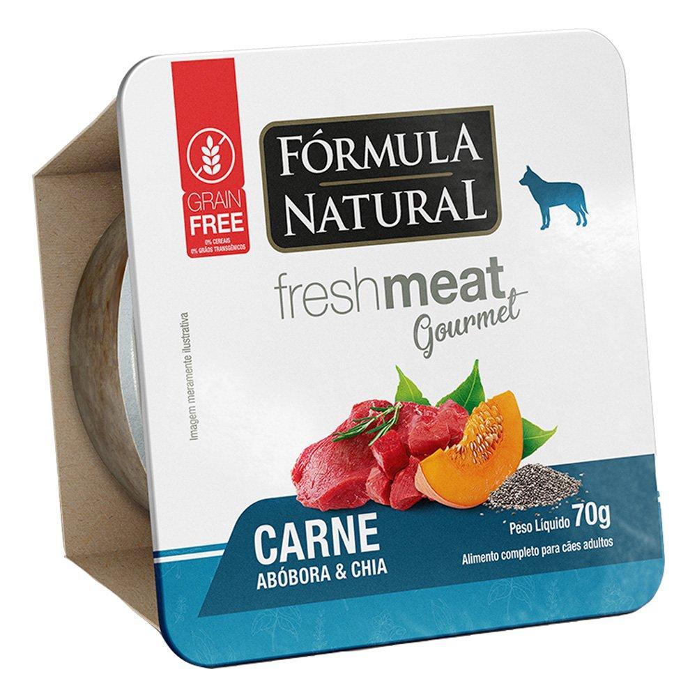 Ração Úmida Fórmula Natural Fresh Meat Gourmet Carne, Abóbora e Chia para Cães Adultos - 70 g - 1