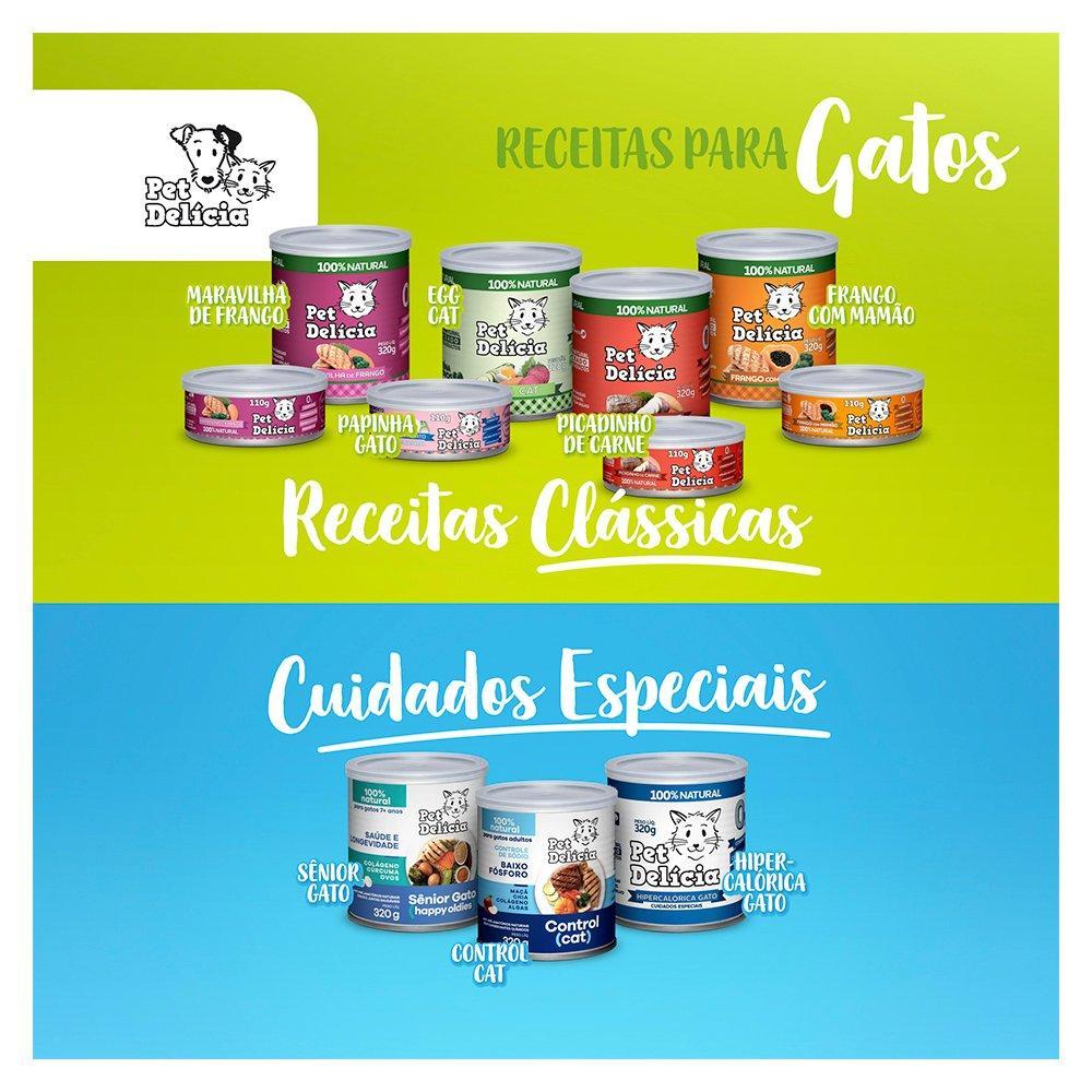 Ração Úmida Pet Delícia Sênior Happy Oldies 7+ para Gatos - 320 g - 7