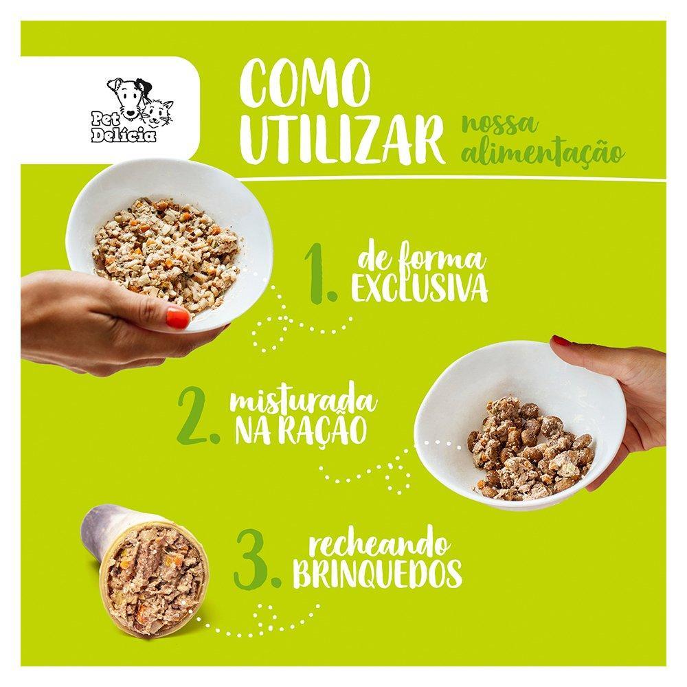 Ração Úmida Pet Delícia Natural Papinha de Frango Crescimento Saudável para Cães Filhotes - 320 g - 10