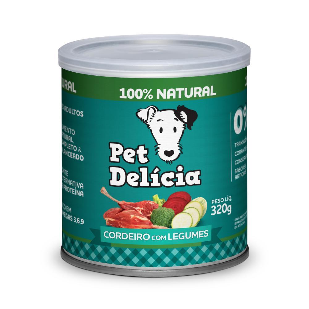 Ração Úmida Pet Delícia Cordeiro com Legumes para Cães Adultos - 320  g - 1