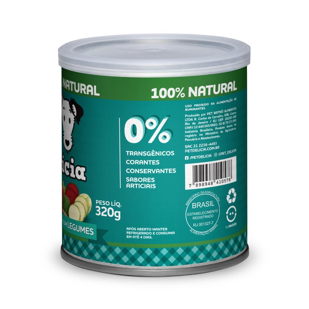 Ração Úmida Pet Delícia Cordeiro com Legumes para Cães Adultos - 320  g - 2