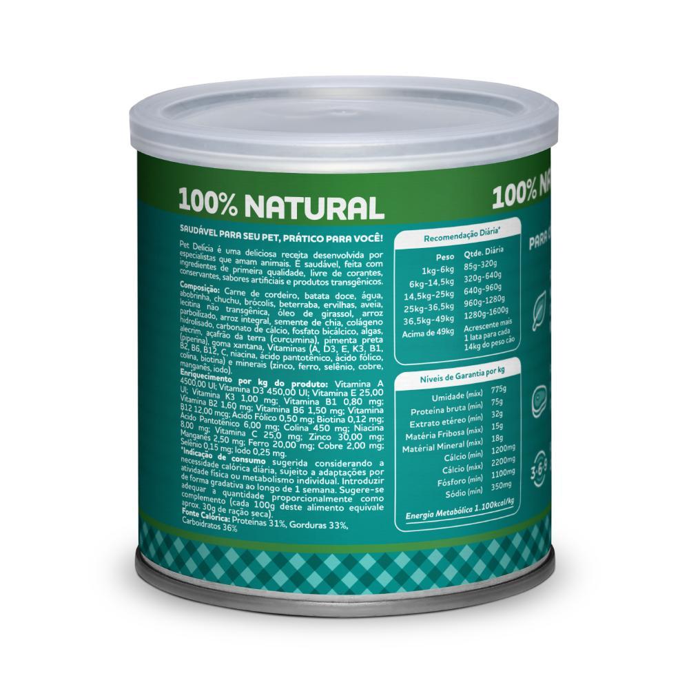 Ração Úmida Pet Delícia Cordeiro com Legumes para Cães Adultos - 320  g - 4