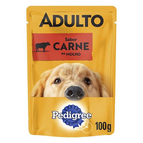Ração Úmida Pedigree Sachê Carne ao Molho para Cães Adultos - 100 g