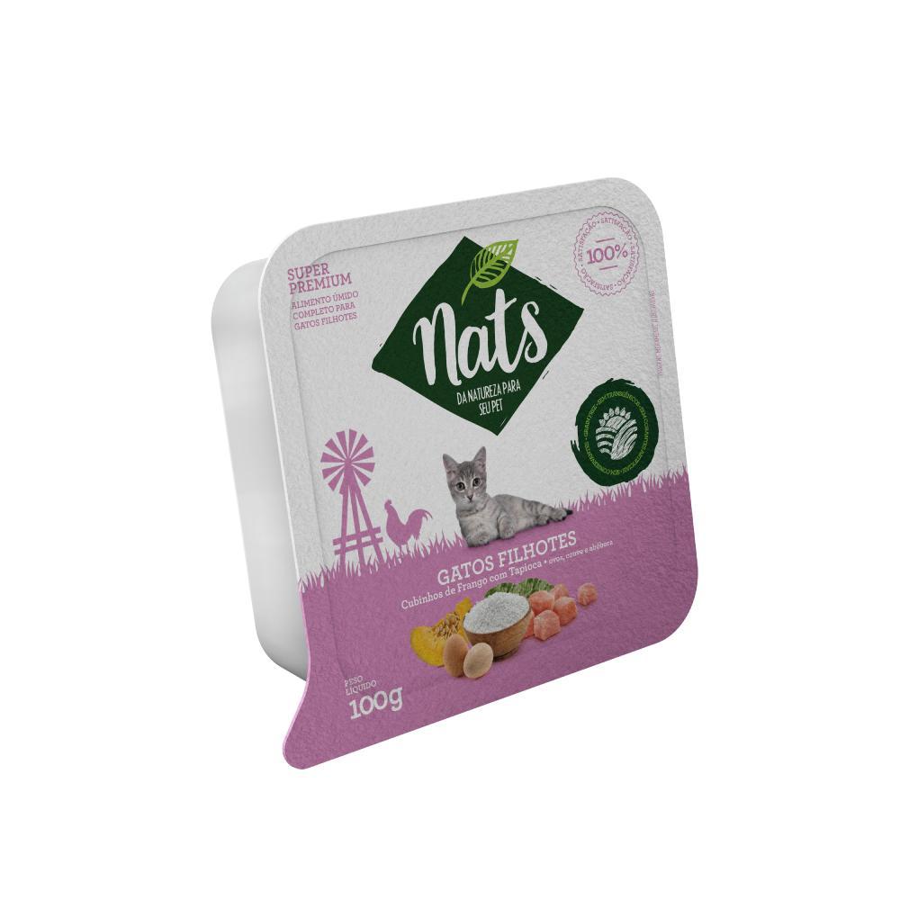 Ração Úmida Nats Cubinhos de Frango com Tapioca para Gatos Filhotes - 100 g - 1