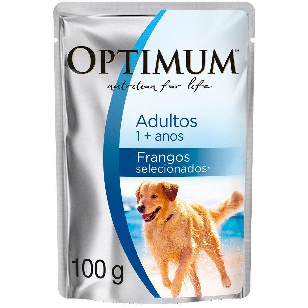 Ração Úmida Optimum Sachê para Cães Adultos Frango - 100 g - 1