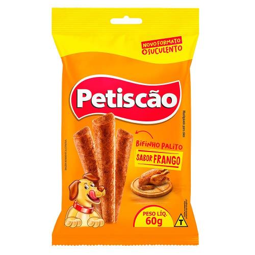 Bifinho Petiscão para Cães Adultos Porte Médio e Grande Sabor Frango - 60g