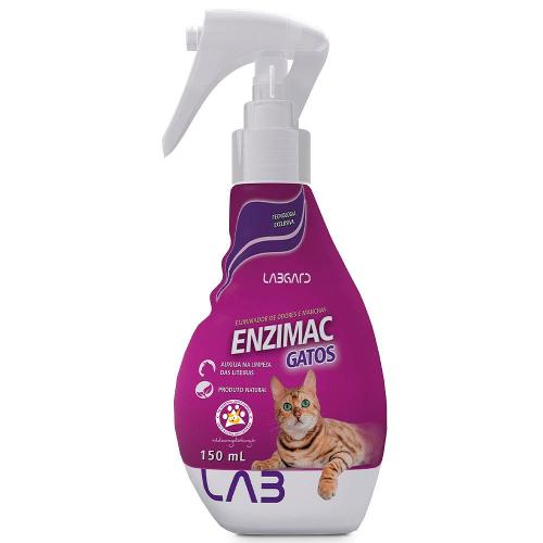 Eliminador de Odores e Manchas Labgard Enzimac Spray para Gatos - 150 mL