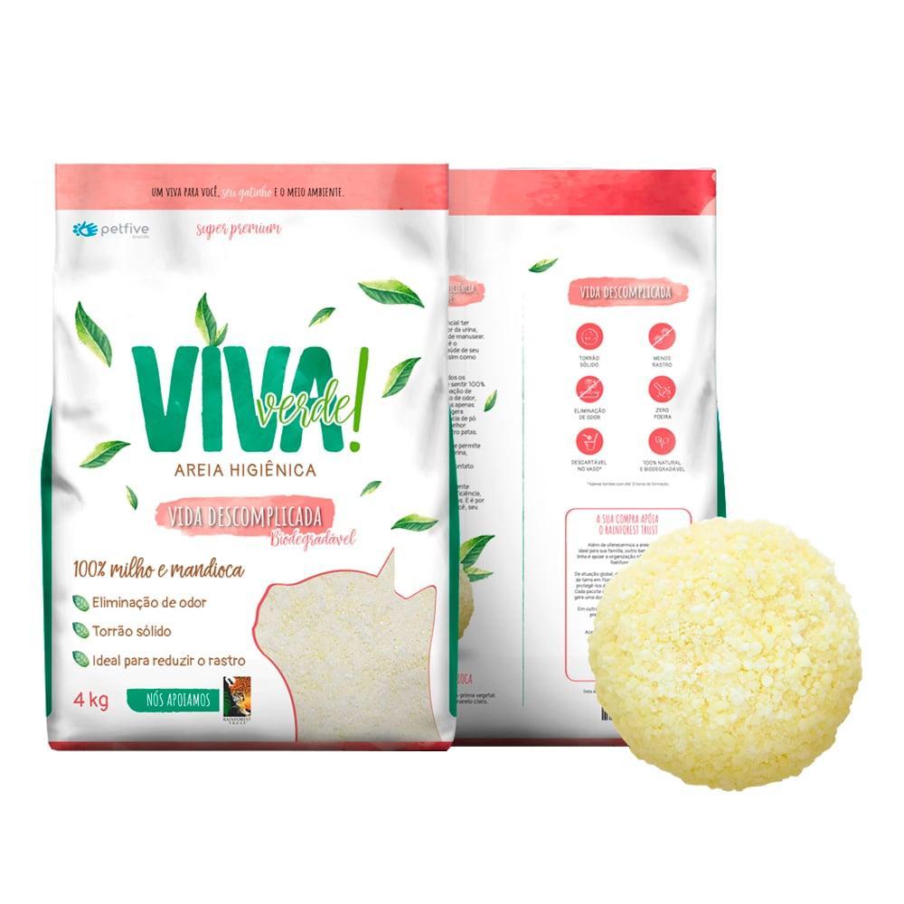 Areia Higiênica petfive Viva Verde Vida Descomplicada para Gatos - 4 Kg - 4