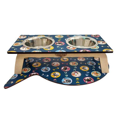 Comedouro Elevado Petit Gato para Cães e Gatos - Tam. M